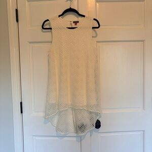 Vince Camuto Cream Chevron Tunic